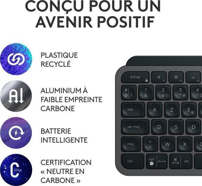 Set tastierë dhe mouse Logitech MX Keys S Combo, me valë, grafit