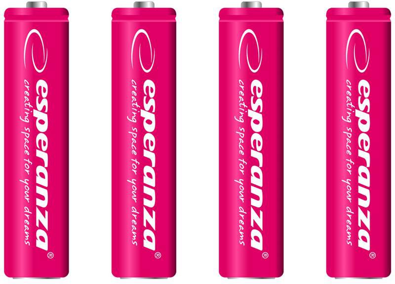 Bateri AAA/ R03 Esperanza, 1.2V, 4 copë, të kuqe