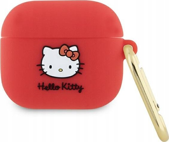 Mbulesë për AirPods 3 Hello Kitty 3D, silikon, fuchsia