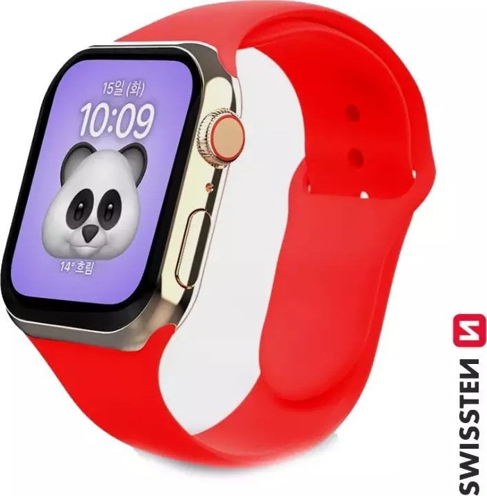 Rrip ore Swissten Silicone Case për Apple Watch, 38 40 mm, silikon, i kuq