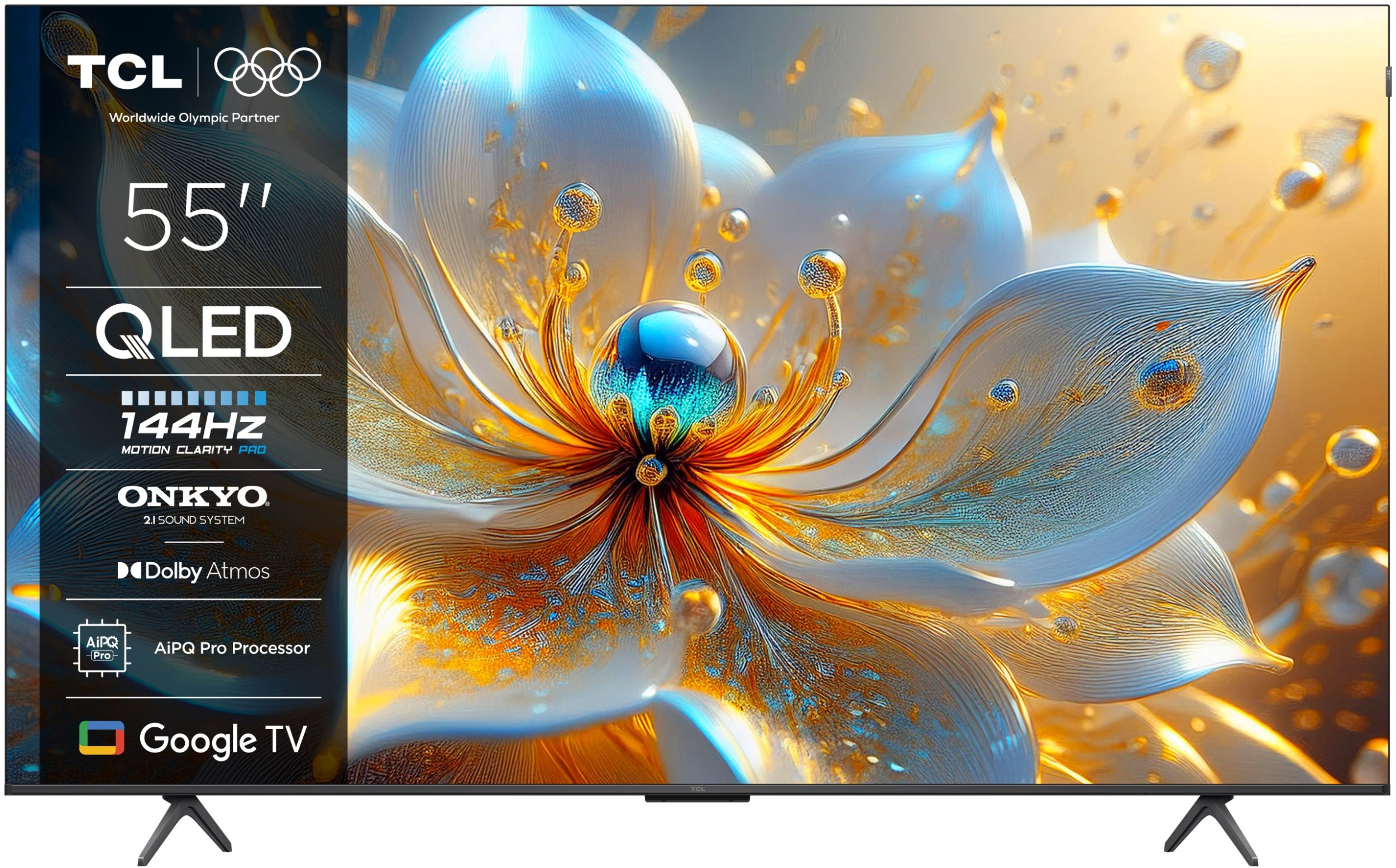 Televizor Smart QLED TCL 55T8C, 55", Ultra HD 4K, Google TV, i zi