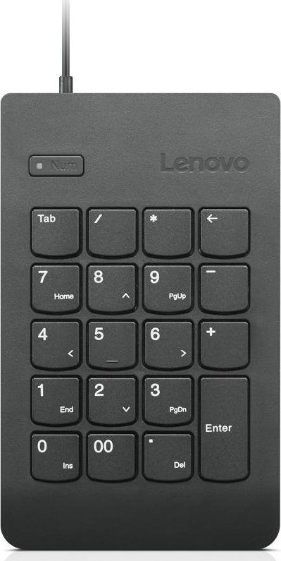 Tastierë Lenovo Gen, numerike, me kabllo, US, e zezë