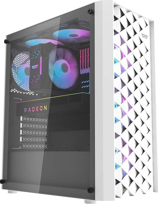 Kasë Darkflash DK351, e bardhë, Midi Tower