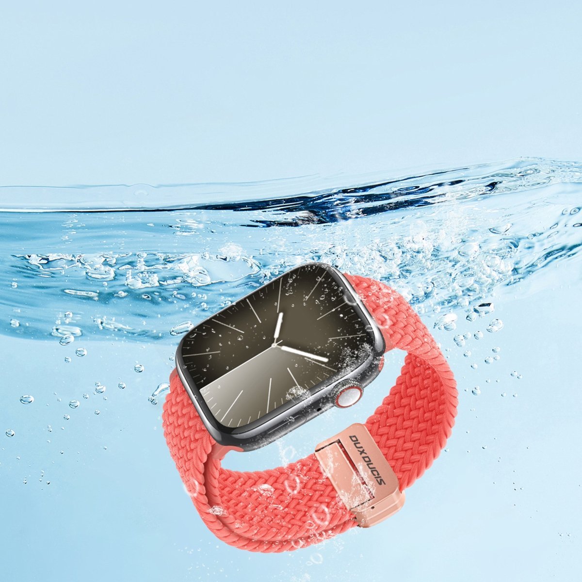 Rrip ore Apple Dux Ducis Mixture Pro Braided, për Apple Watch 38 40 41 mm, najlon i endur, ngjyra guava
