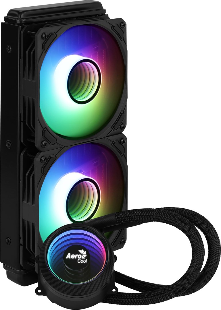 Ftohës me ujë Aerocool Mirage L240, 240mm, ARGB, i zi 3