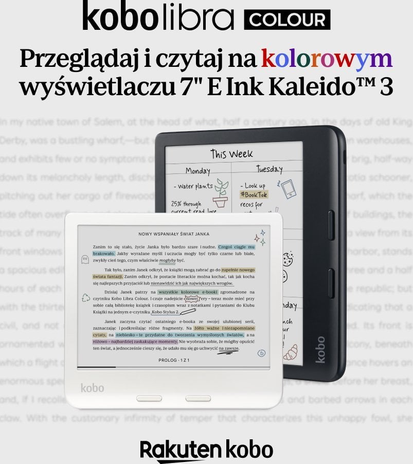 Lexues e-book Kobo Libra Color, 7", i bardhë
