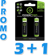 Bateri të rikarikueshme Powerton AAA HR03, 1.2V, 900 mAh, paketim 2 copë