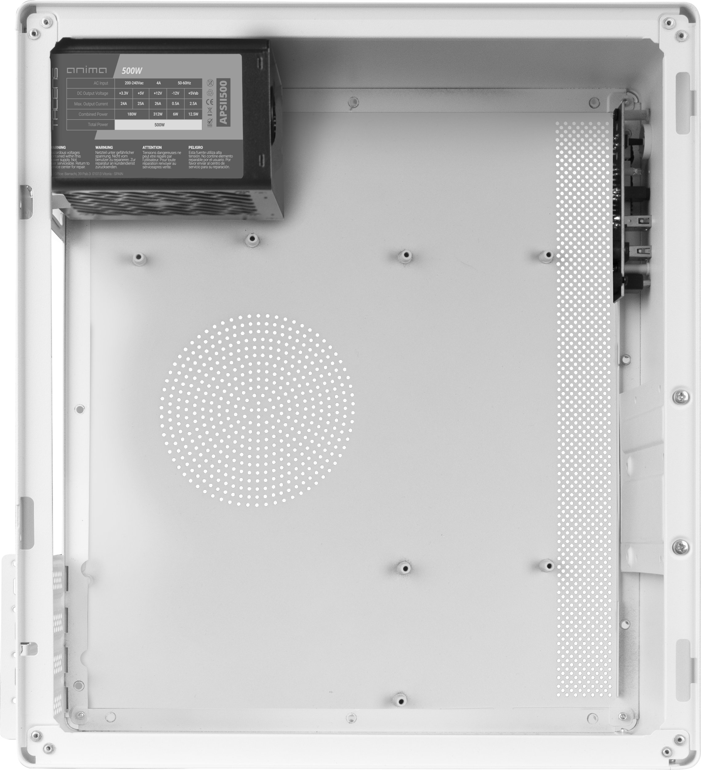 Kase kompjuterike Tacens ORUMX, Mini Tower, 500W, e bardhë