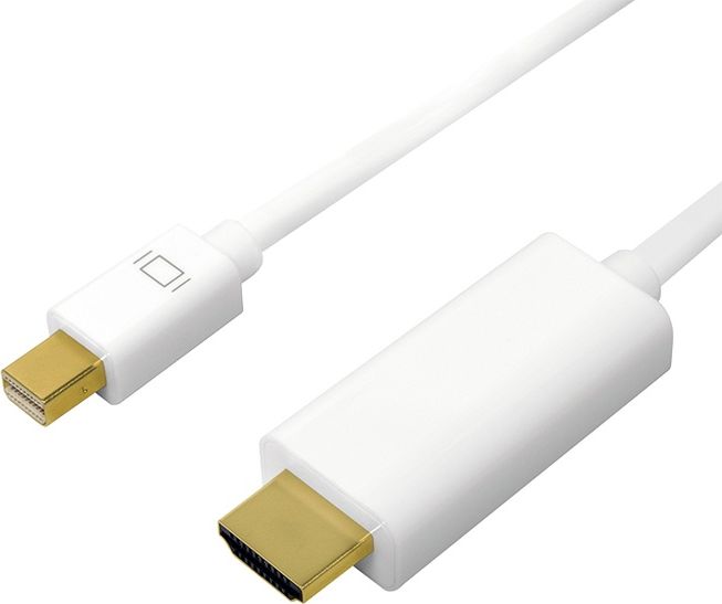 Kabllo LogiLink DisplayPort Mini - HDMI, 1m, e bardhë