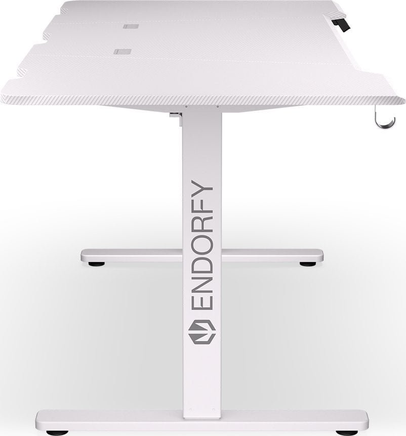 Tavolinë elektrike Endorfy Atlas L, 150x78 cm, me mbajtëse monitori Atlas Single, e bardhë Onyx