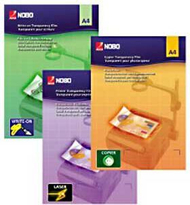 Fletë transparente për projektor Nobo Overhead A4, për printer inkjet, paketim 50 copë