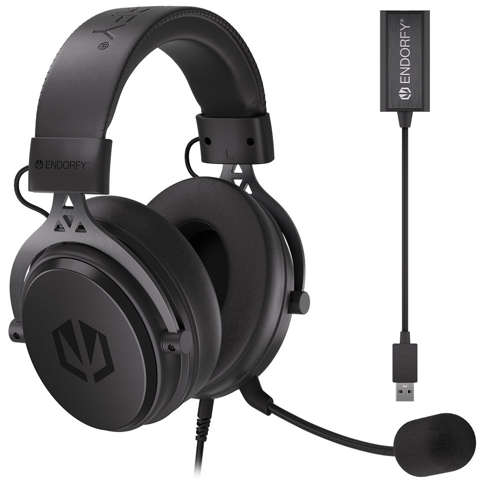 Kufje Endorfy VIRO Plus USB, 2.9 m, me kabllo, të zeza