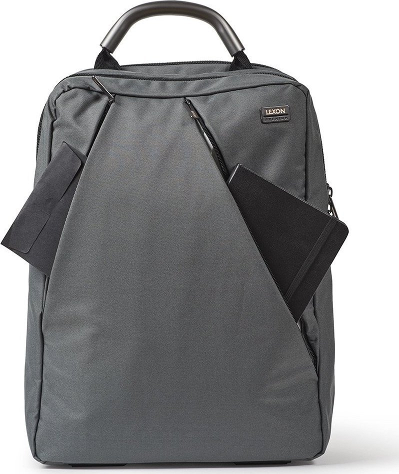 Çantë shpine për laptop Lexon Premium+ Double LN2705G, 16", 17L, gri