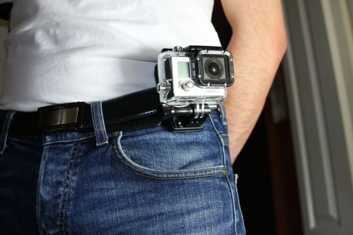 Mbajtëse klipsuese rrotulluese për GoPro Hero 9, montim për rroba dhe çanta, e zezë