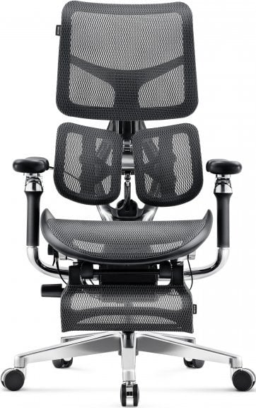 Karrige zyre ergonomike Diablo Chairs BRAVE V-KINETIC, rrjetë Velvet V-Mesh, krahë rregullues, e zezë