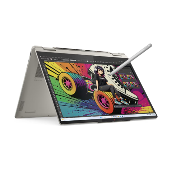 Laptop Lenovo NB Yoga 7 2-in-1 14AKP10, 14", AMD Ryzen AI 7 350, 2.8K WQXGA+,Multi-Touch, 32GB LPDDR5x-7500, 1TB SSD M.2 2242 PCIe 4.0x4 NVMe, AMD Radeon 860M Graphics, Seashell