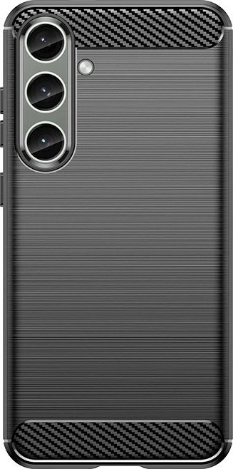 Mbështjellës telefoni Carbon Case Samsung Galaxy S24 Plus, TPU fleksibël, efekt fibër karboni, i zi