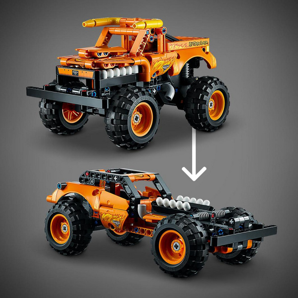 Set Lego Technic Monster Jam El Toro Loco (42135), 247 pjesë, i verdhë