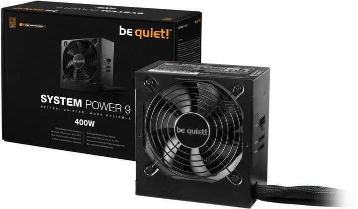 Be quiet! мрежен систем Сила на системот 9 - 400W