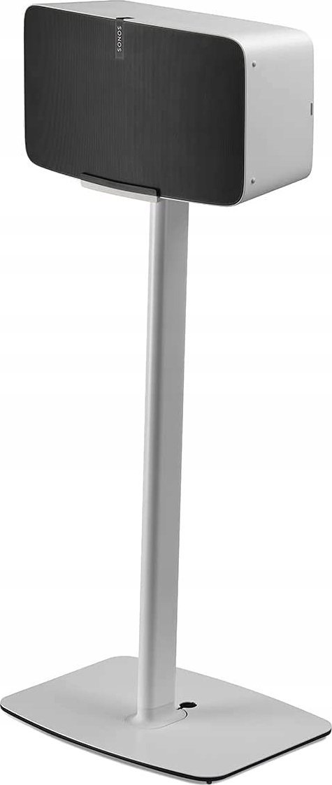 Qëndrues dyshemeje për altoparlant Flexson FLXS5FS1011, për Sonos Five dhe Play 5, alumin dhe çelik, i bardhë