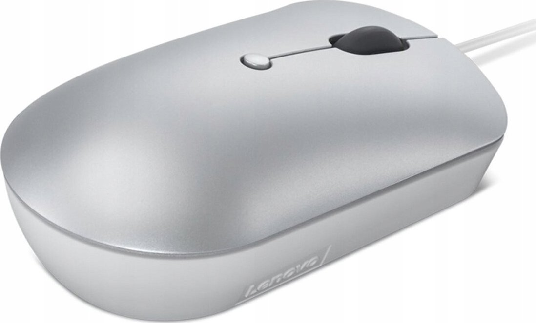 Maus Lenovo 540 USB C Wired Compact, 2400 DPI, gri cloud