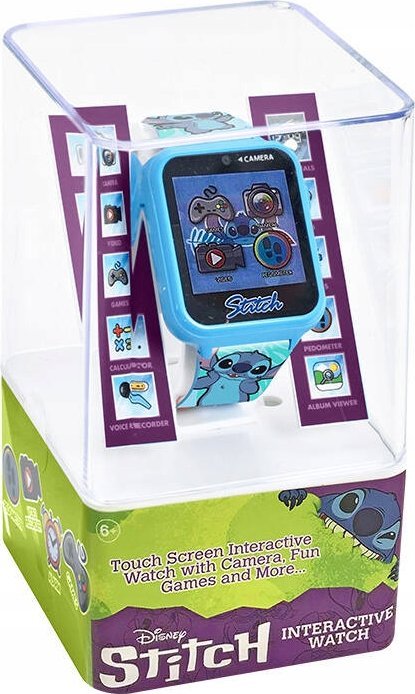 Ora inteligjente për fëmijë KiDS Licensing Stitch LAS4027, ekran me ngjyra, kamera, blu