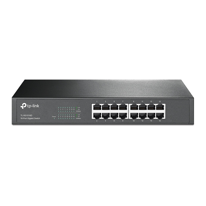 TP-Link TL-SG1016D 16-Port Gigabit Switch - switch - 16 ports - unmanaged