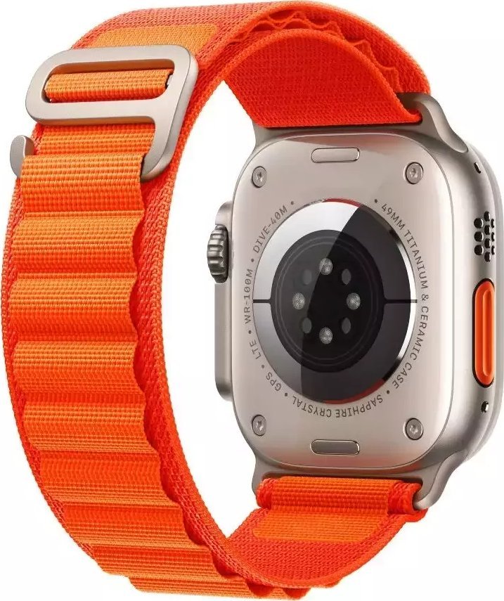 Rrip ore Tech-Protect Nylon Pro Apple Watch 42 44 45 49 mm, najlon, portokalli