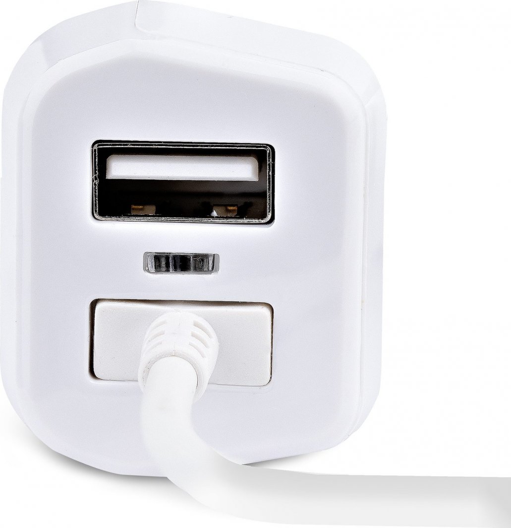 Karikues veture StarTech.com, Lightning 1m, 12W, 2 porta USB, i bardhë