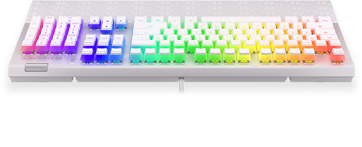 Tastierë Endorfy Omnis Pudding Onyx White Blue, Kailh Blue, US, e bardhë