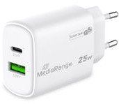 Karikues USB MediaRange MRMA112-2, 2 porte, i bardhë