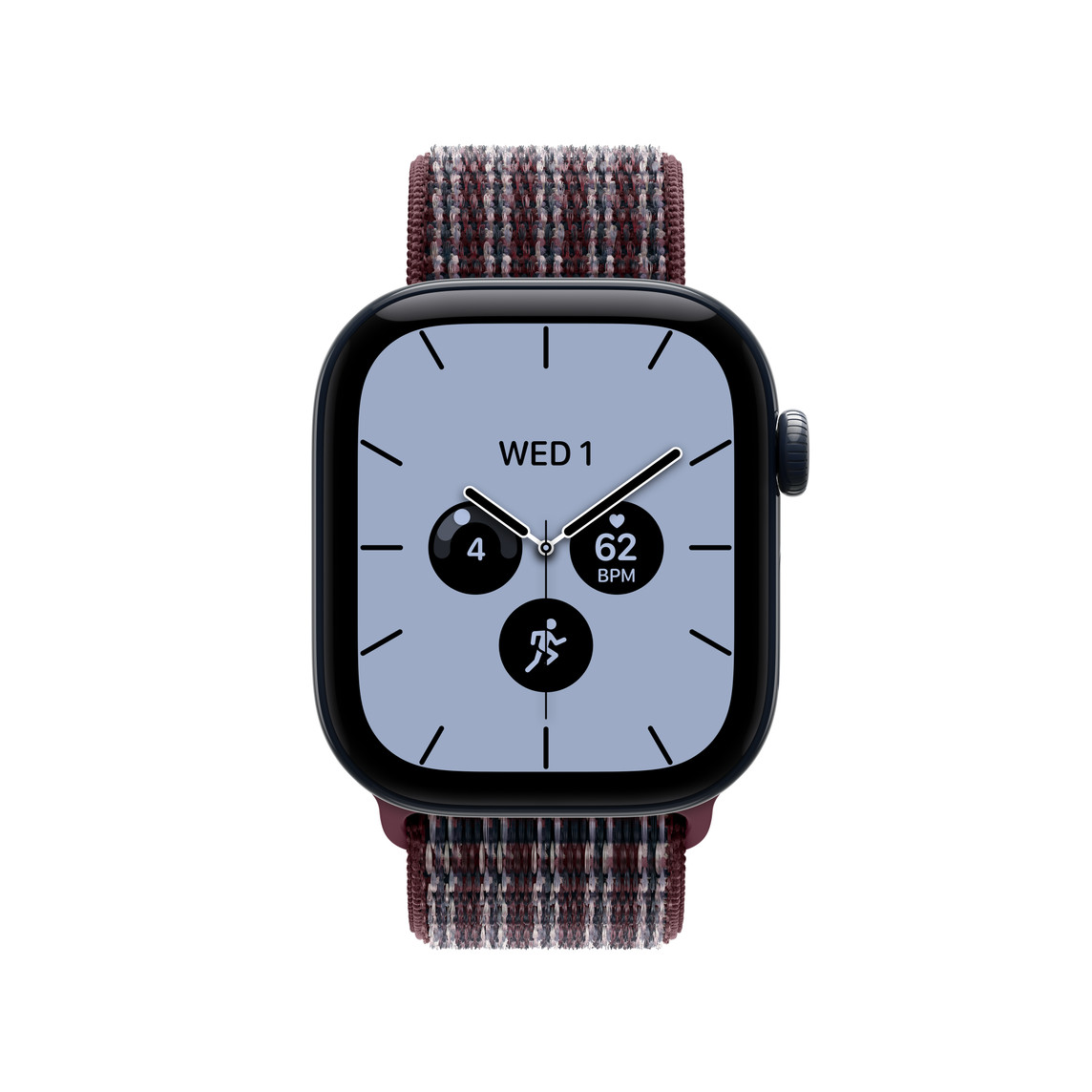 Apple Watch 46mm Burgundy Plaid Sport Loop