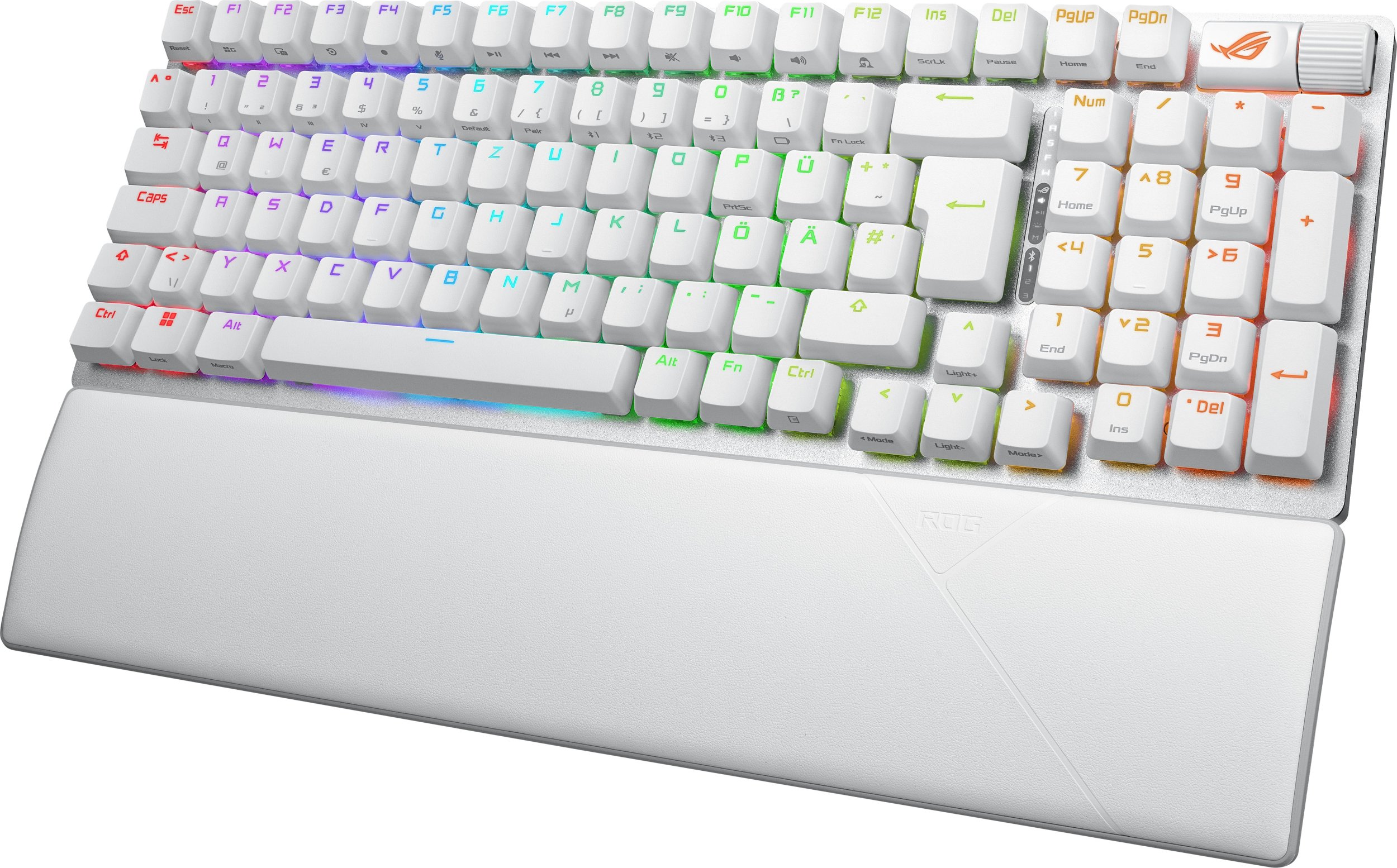 Tastierë gaming ASUS ROG Strix Scope II 96 Wireless, mekanike ROG NX Snow, RGB, e bardhë