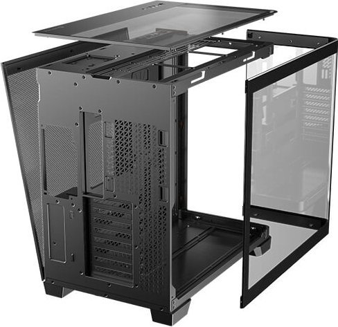 Kasa kompjuteri Antec C8 Curve Wood, Full Tower, xham i tejdukshëm, dru i zi