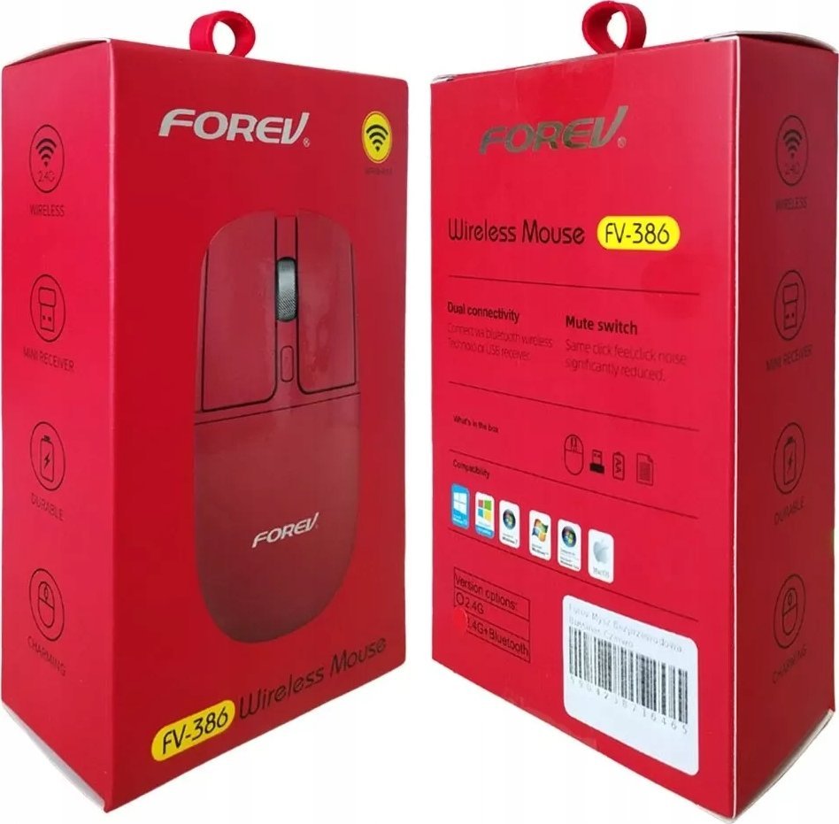 Бежичко глувче Forev FV-386, деловно, Bluetooth 5.0, црвено