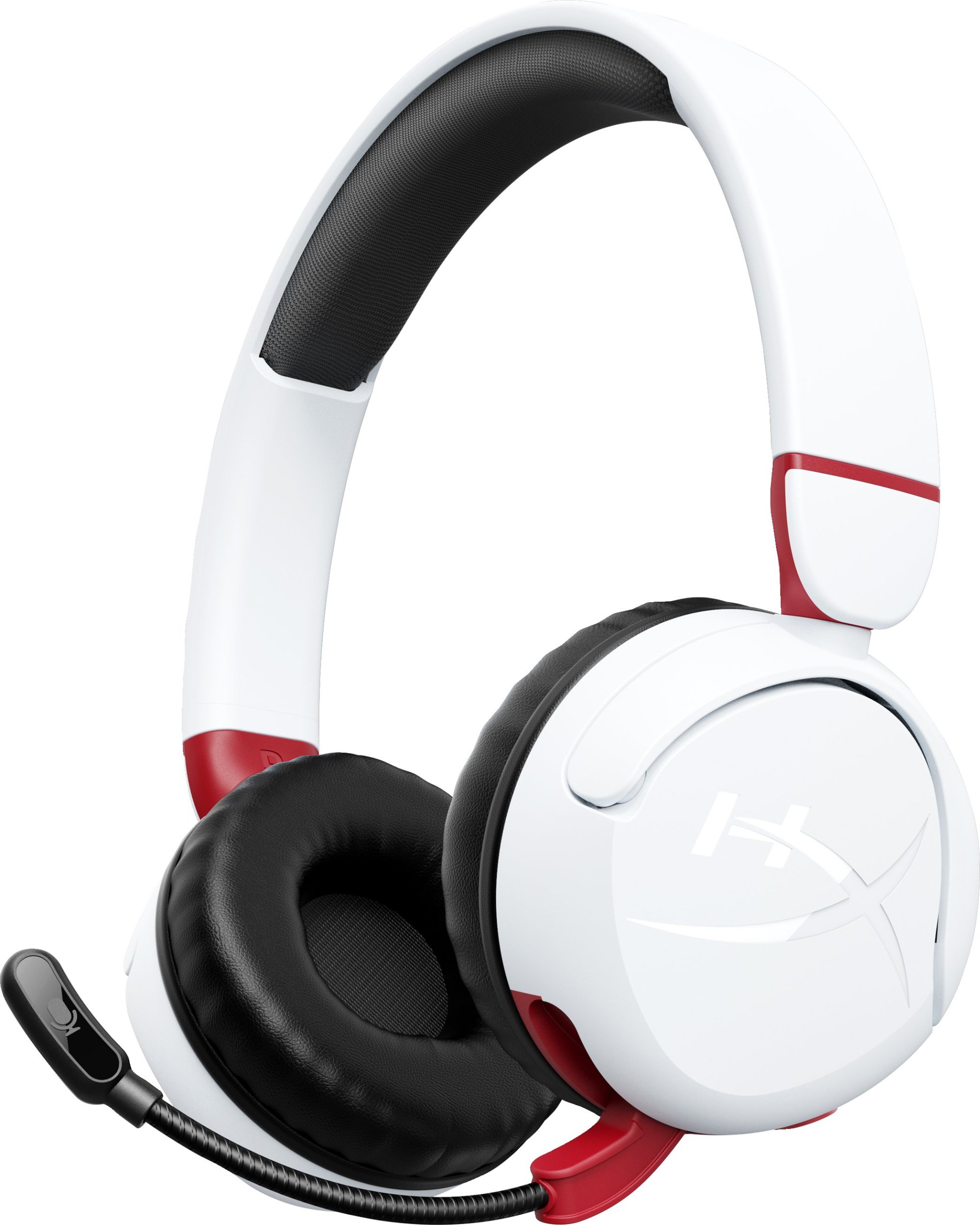 Kufje gaming pa tela HyperX Cloud Mini, për PC dhe konzola, Bluetooth, e bardhë e kuqe