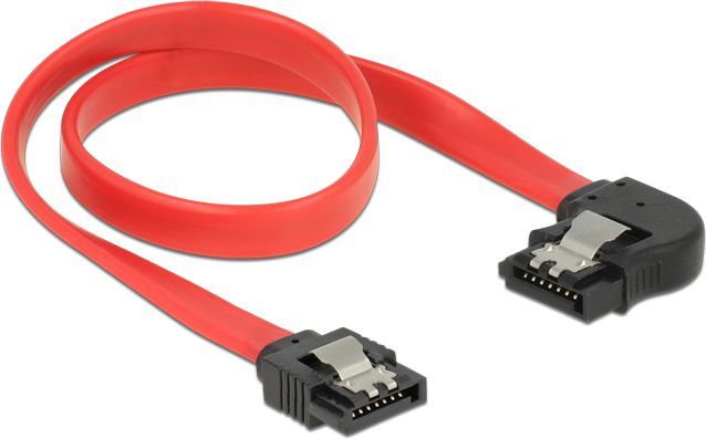 Kabllo SATA Delock 83963, 0.3m, 6 Gb/s, e kuqe