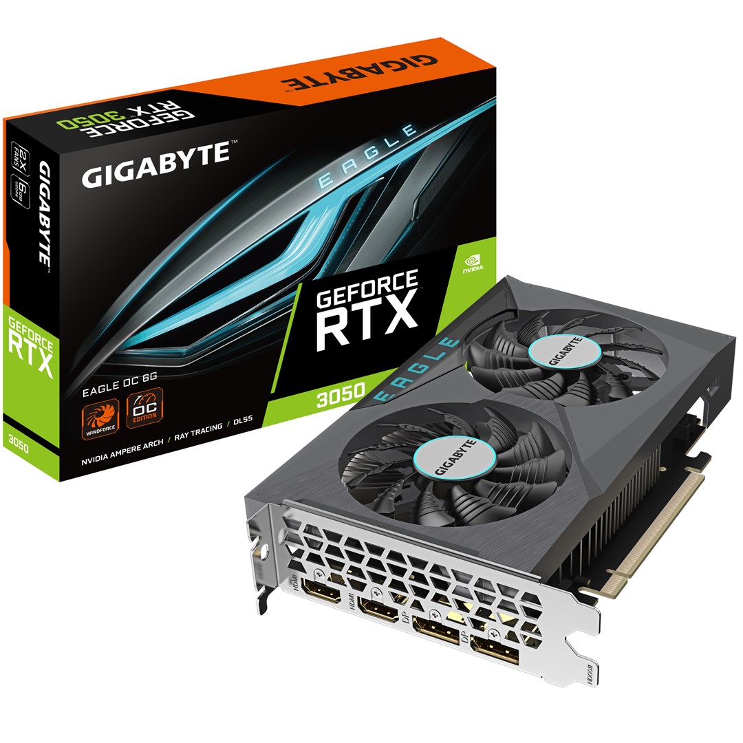 Kartë grafike GIGABYTE EAGLE NVIDIA GeForce RTX 3050, OC, 6 GB GDDR6