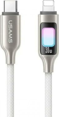 Kabllo USB Usams TC Series SJ749, USB C në Lightning, 1.2m, 30W, titanium