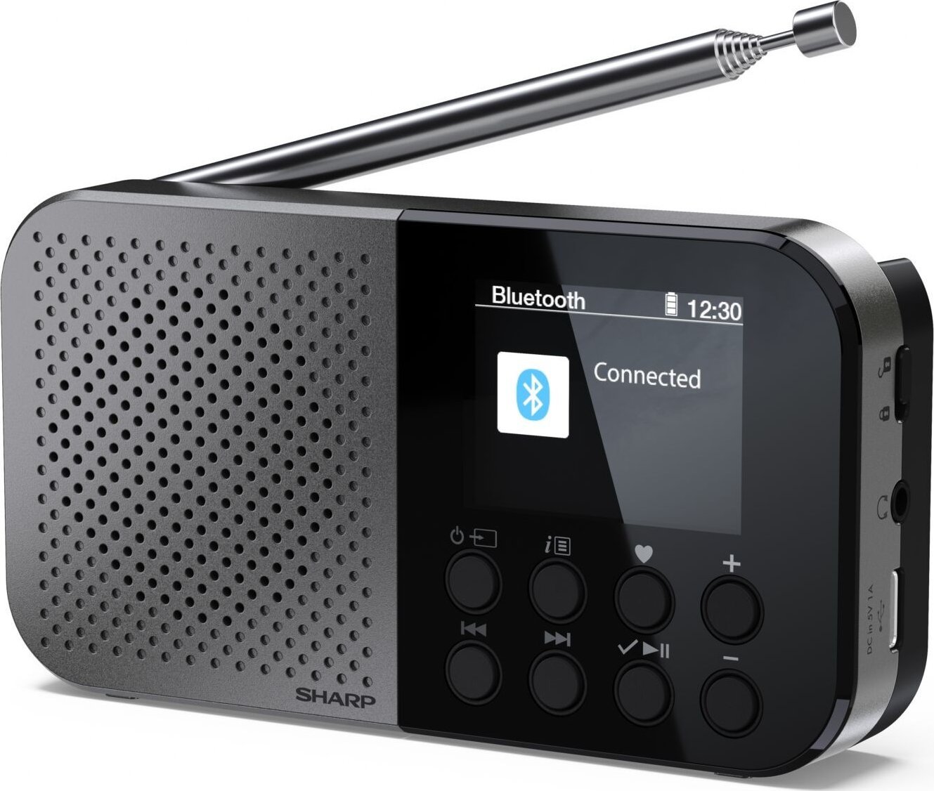 Radio portative Sharp DR-P520 Osaka, DAB DAB Plus FM, Bluetooth, gri