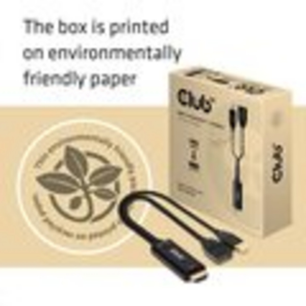 [OUTLET] Kabllo Club3D HDMI - DisplayPort 1.2, 25 cm, e zezë