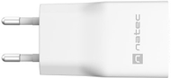 Karikues USB Natec Ribera GaN Slim NUC-2376, 20W, 1x USB A, 1x USB C, i bardhë