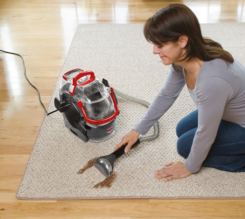 Fshesë me vakum Bissell Spot Clean Pro 1558N, 750W, pa qese, e kuqe e zezë