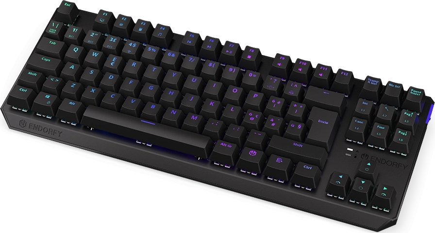 Tastierë Endorfy Thock TKL Wireless, mekanike Kailh Red Box, me ndriçim ARGB, e zezë