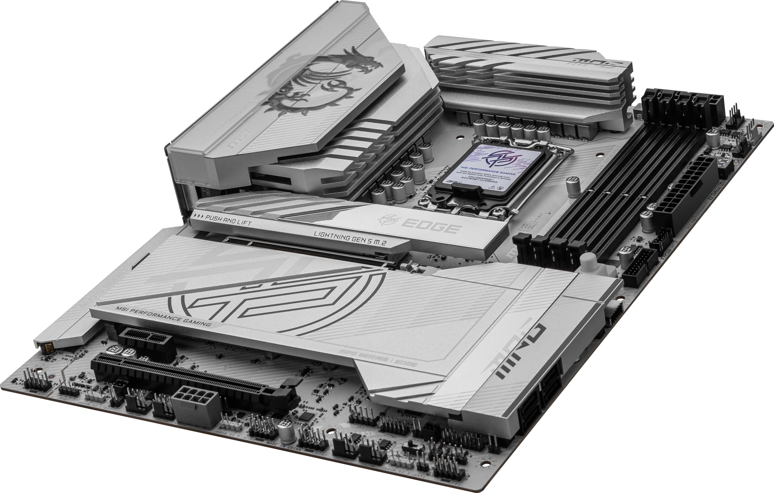 Pllakë amë MSI MPG Z890 EDGE TI WIFI, Intel Z890, LGA 1851, ATX, argjend e bardhë
