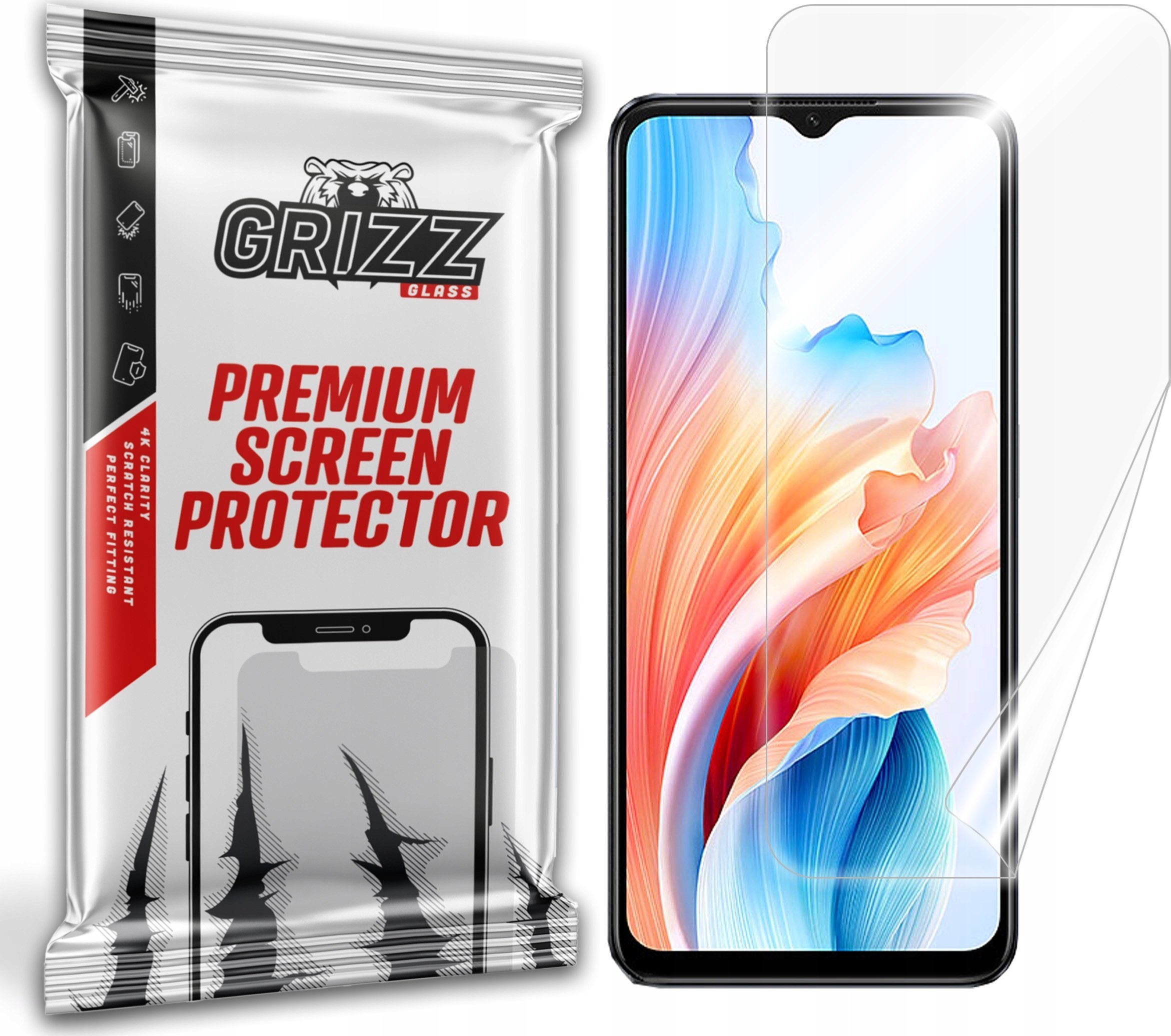 Qelq mbrojtës Grizz CeramicFilm për Oppo A2x, keramik, transparent