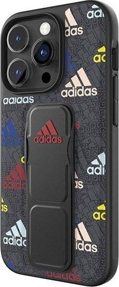 Mbulesë telefoni Adidas SP Grip Case për iPhone 14 Pro, qëndruese, e zezë me ngjyra