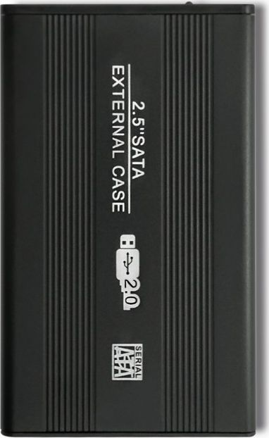 Kuti e jashtme Qoltec Pocket, për disk 2.5" HDD SSD, USB 2.0 SATA3, e zezë