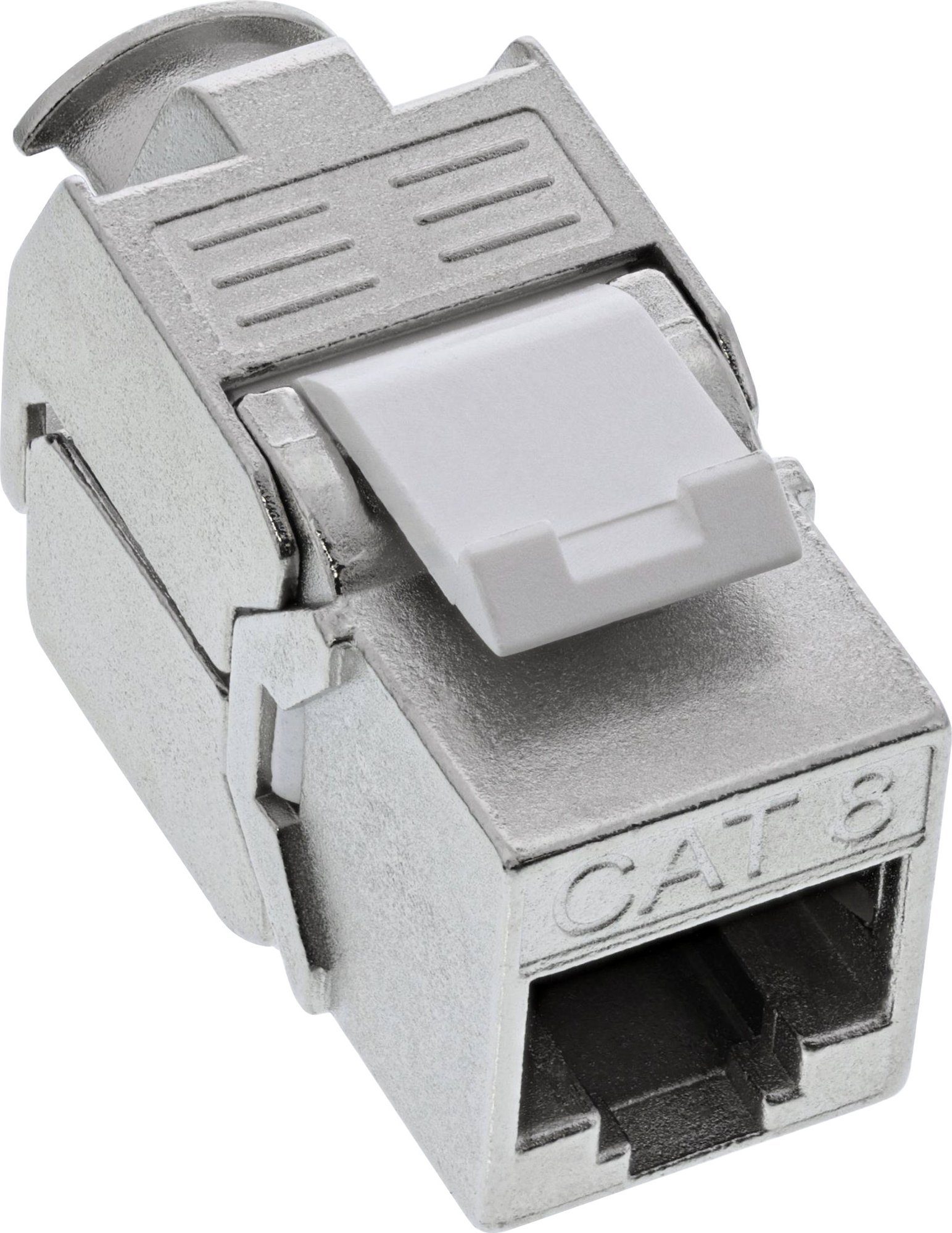 Modul rrjeti InLine RJ45 Keystone Jack Cat 8.1, Snap In, metalik