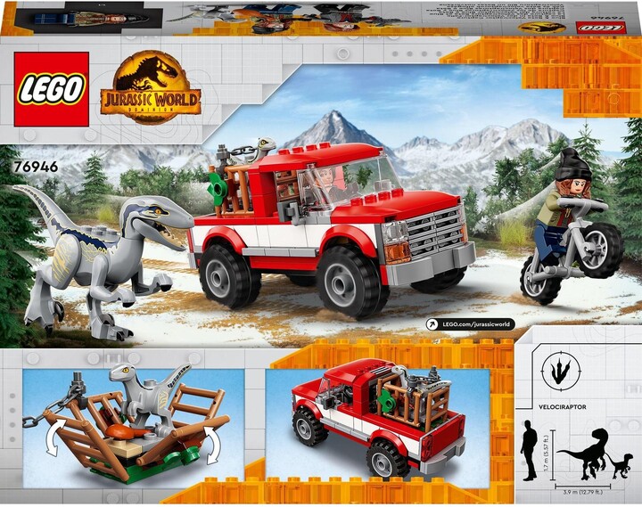 Играчка LEGO® Jurassic World ™ 76946 Blue and Beta velociraptor capture